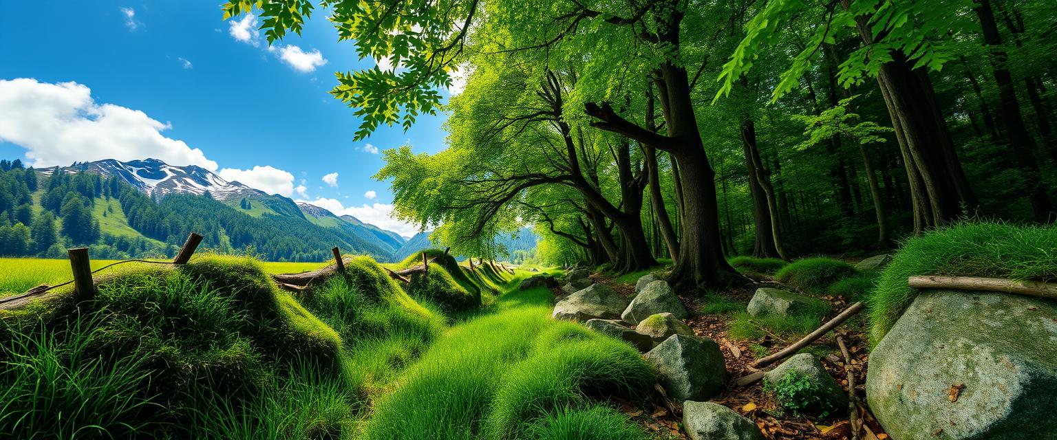 forest-with background mountains