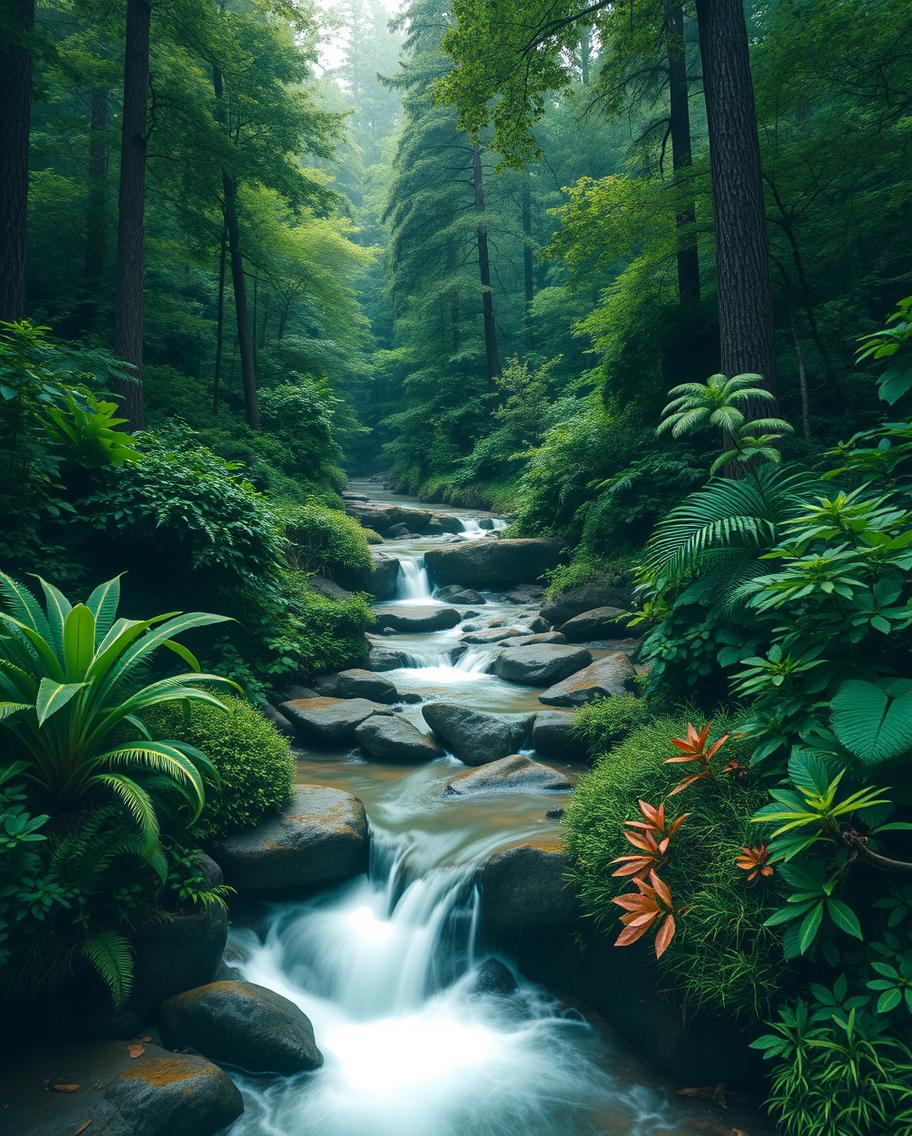 forest-with bstream of water